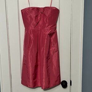 J. Crew NWT 100% silk pink dress strapless homecoming wedding guest size 2